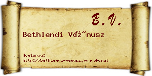 Bethlendi Vénusz névjegykártya